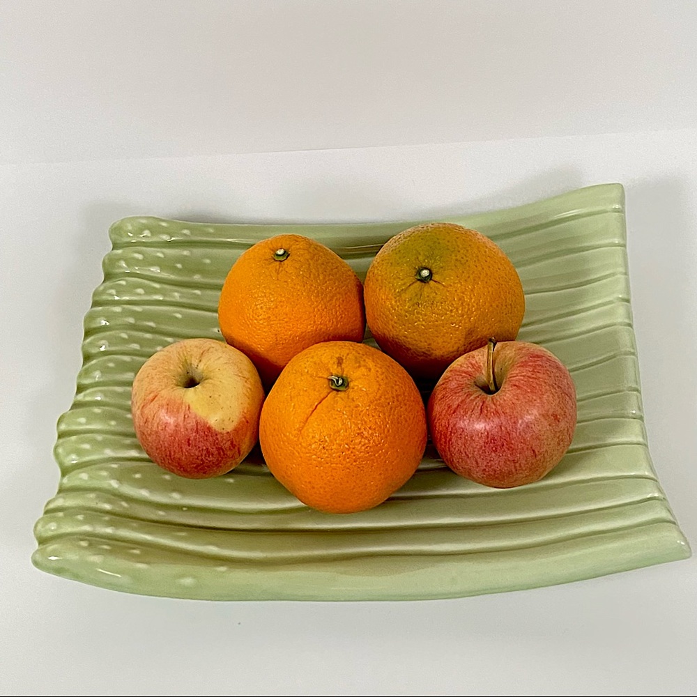 Ceramic Asparagus Decorative Tray Fruit Basket